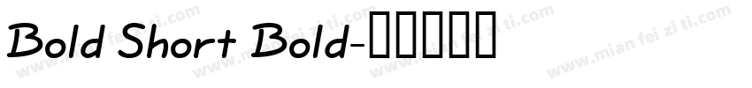 Bold Short Bold字体转换